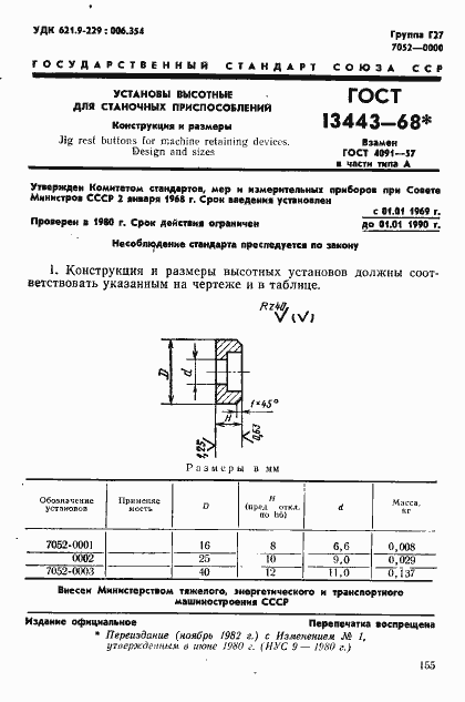 Страница 1 ГОСТ 13443-68