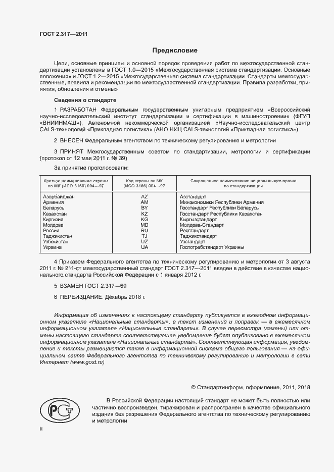 Страница 2 ГОСТ 2.317-2011