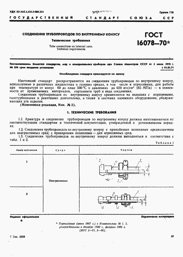 Страница 1 ГОСТ 16078-70