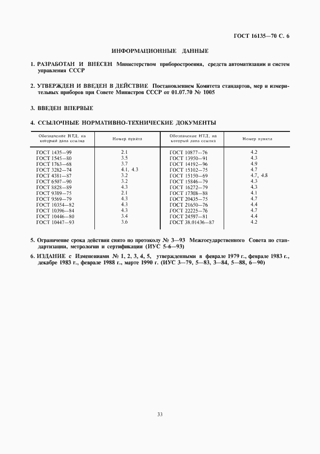 Страница 6 ГОСТ 16135-70