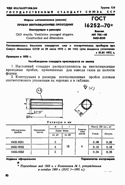 Страница 1 ГОСТ 16252-70