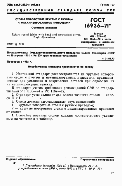 Страница 1 ГОСТ 16936-71