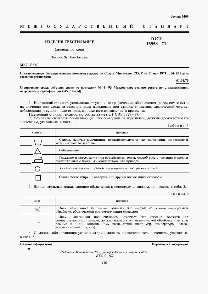 Страница 1 ГОСТ 16958-71