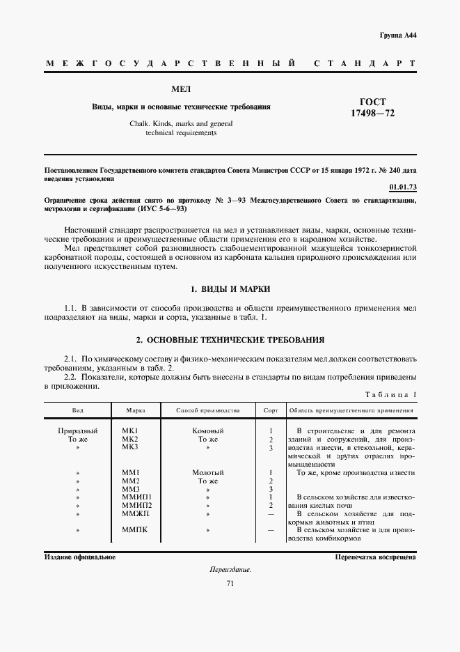 Страница 1 ГОСТ 17498-72