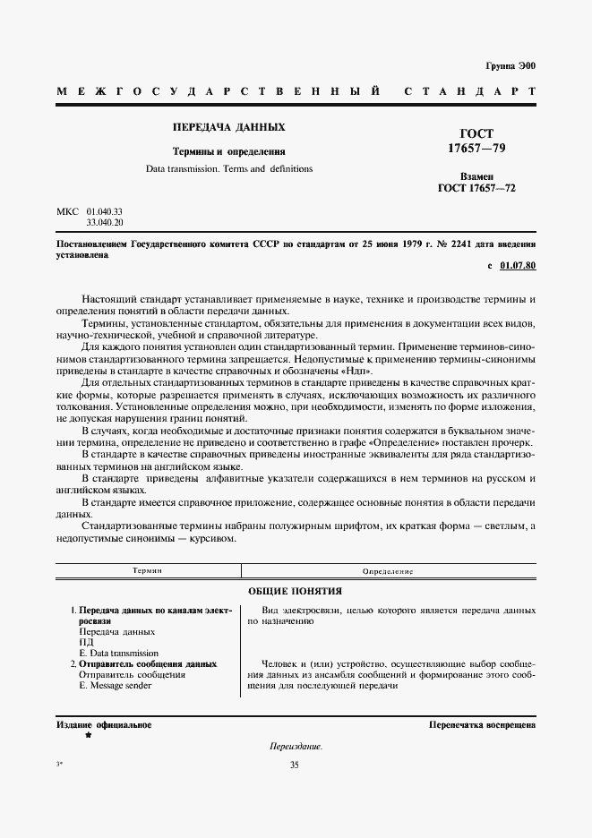 Страница 1 ГОСТ 17657-79