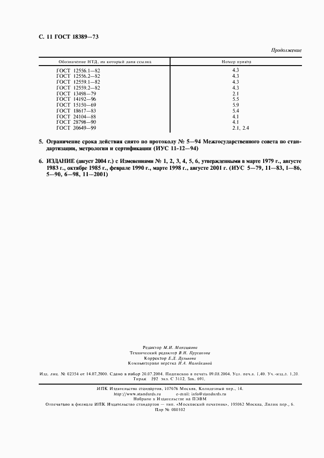 Страница 12 ГОСТ 18389-73