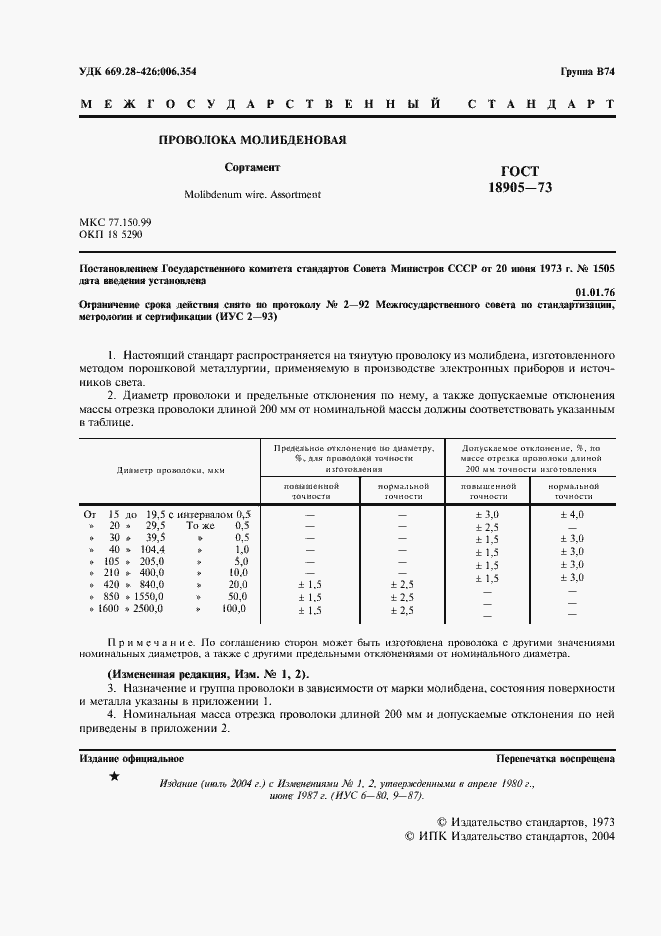 Страница 2 ГОСТ 18905-73