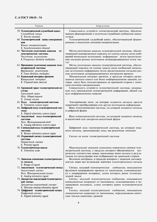 Страница 8 ГОСТ 19619-74
