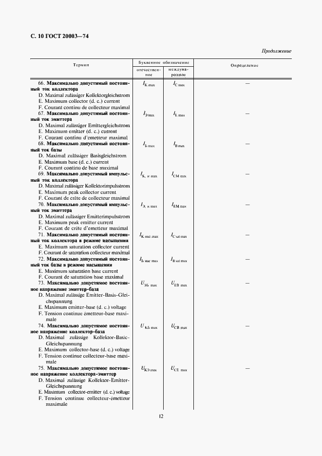 Страница 12 ГОСТ 20003-74