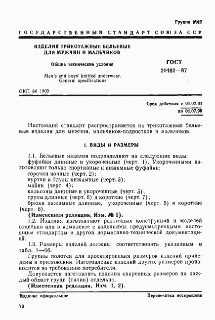 Страница 1 ГОСТ 20462-87