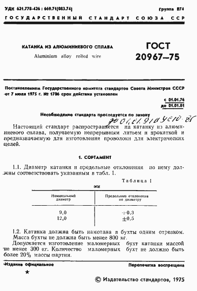 Страница 3 ГОСТ 20967-75