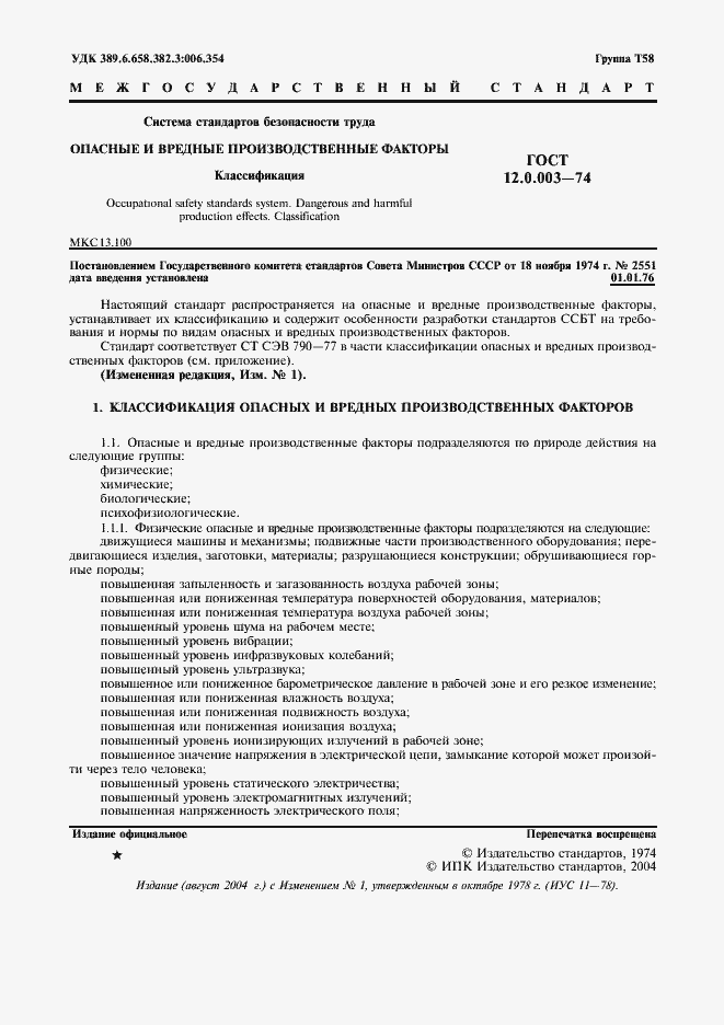 Страница 2 ГОСТ 12.0.003-74