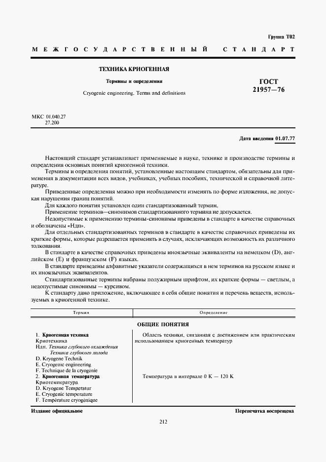 Страница 1 ГОСТ 21957-76