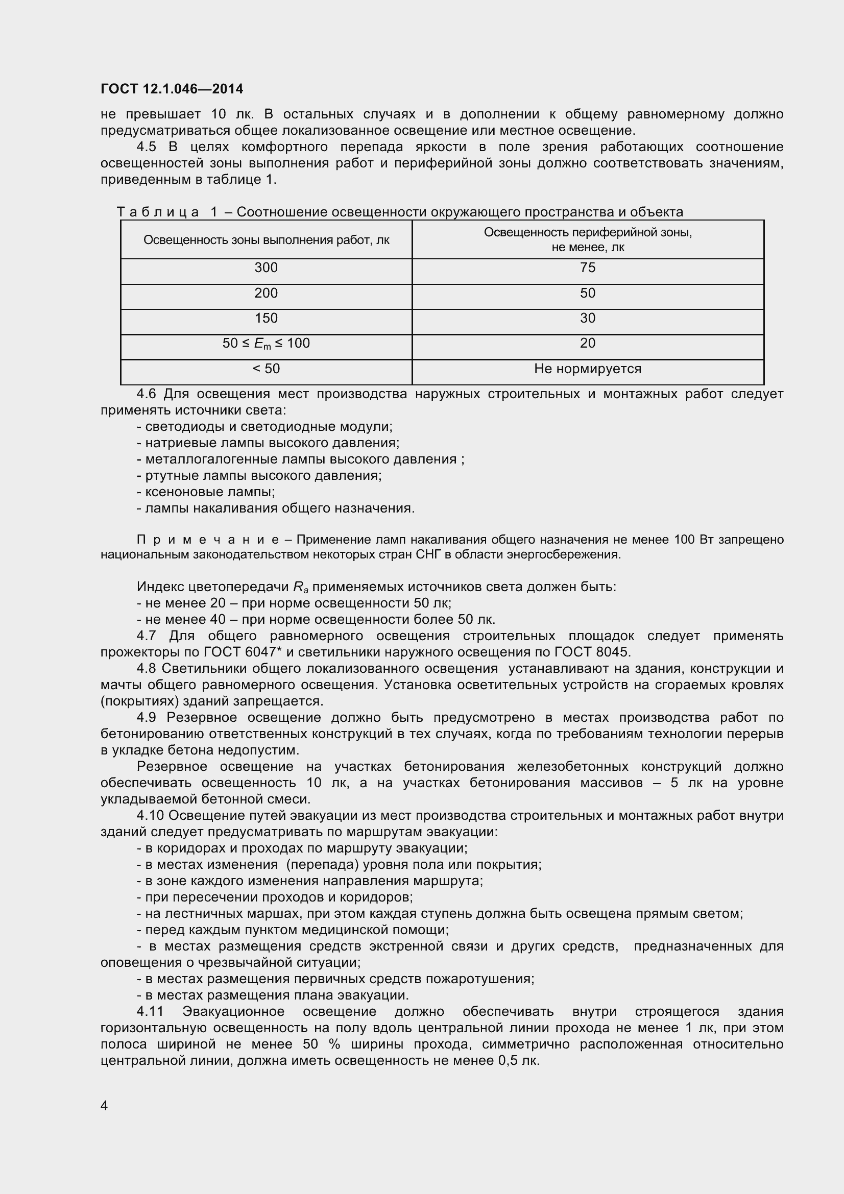 Страница 9 ГОСТ 12.1.046-2014