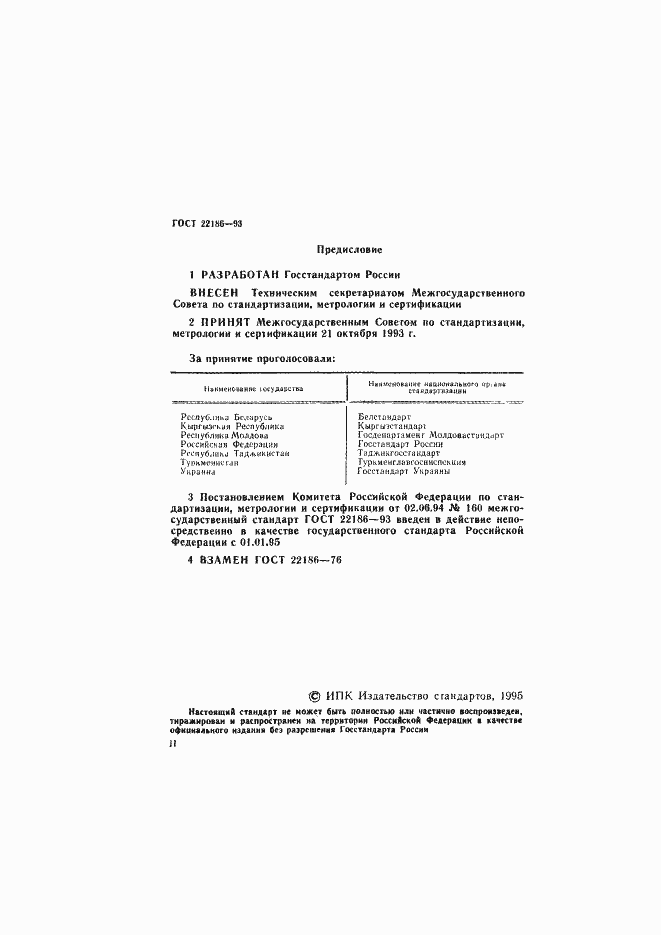 Страница 2 ГОСТ 22186-93