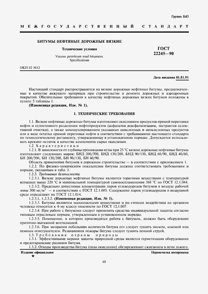 Страница 1 ГОСТ 22245-90