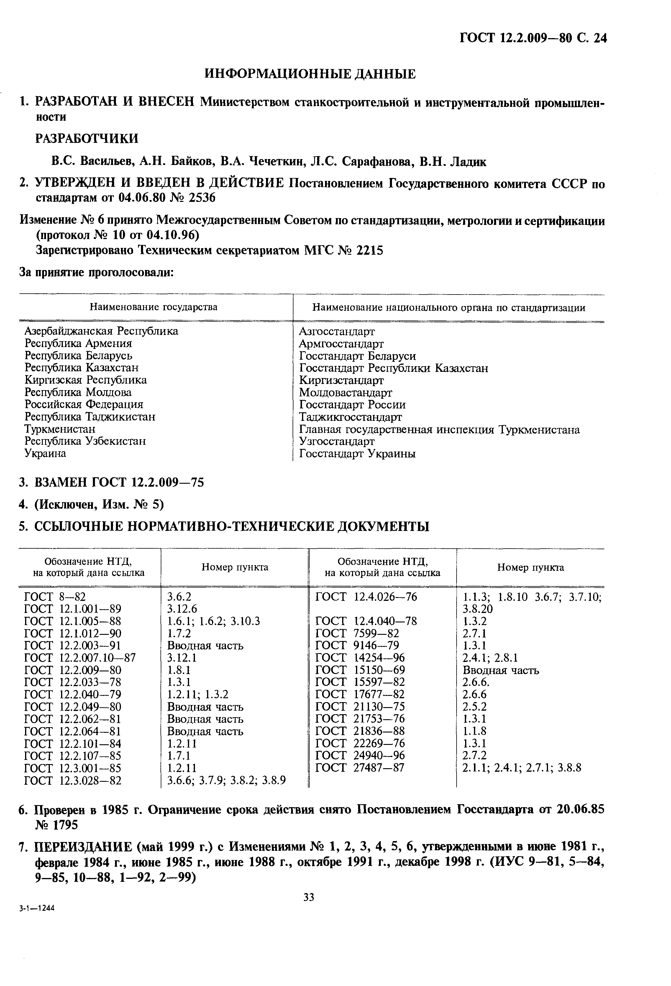 Страница 24 ГОСТ 12.2.009-80