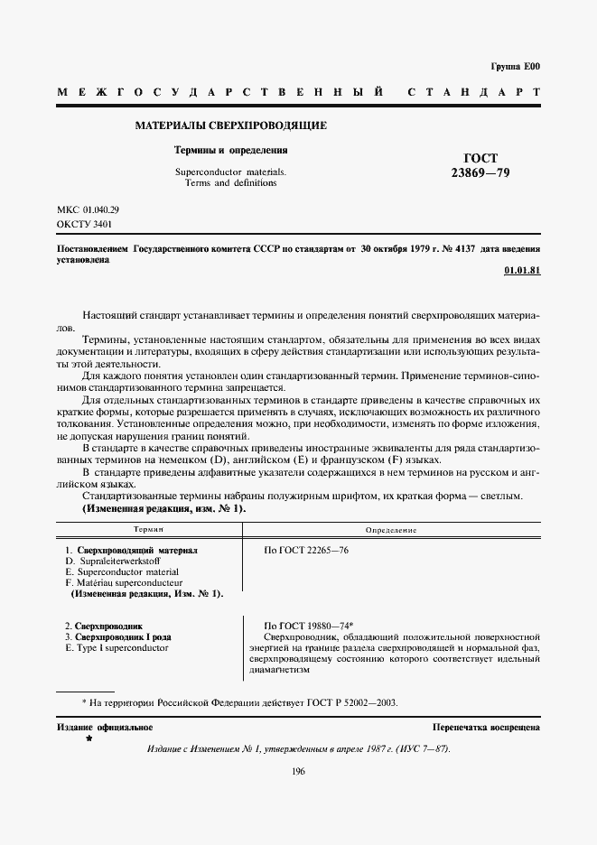 Страница 1 ГОСТ 23869-79