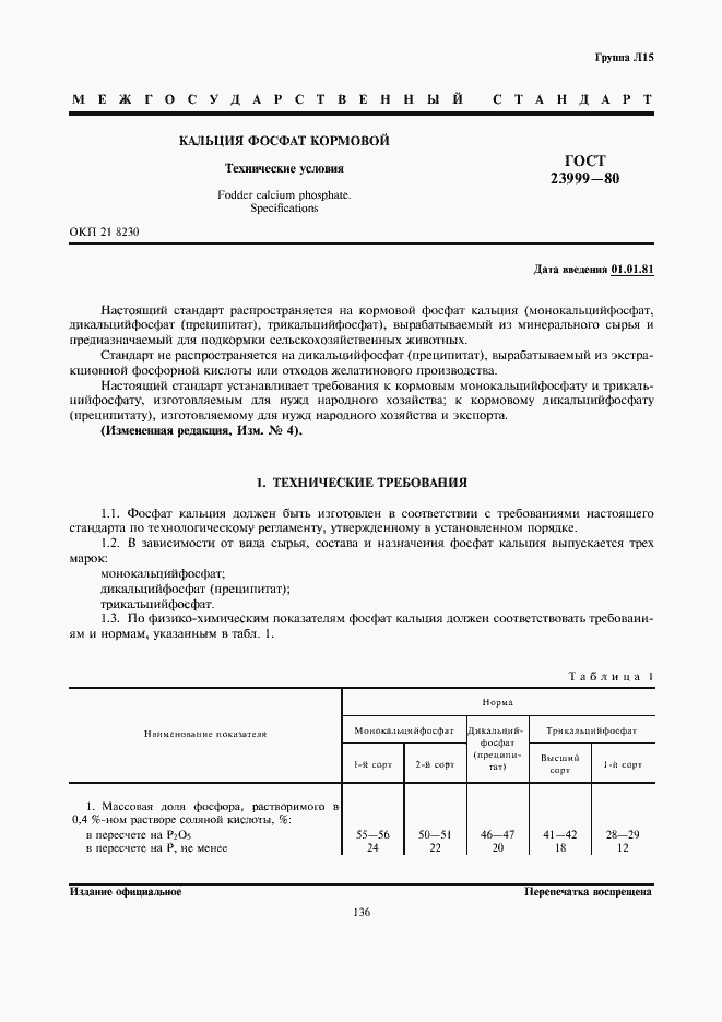 Страница 1 ГОСТ 23999-80