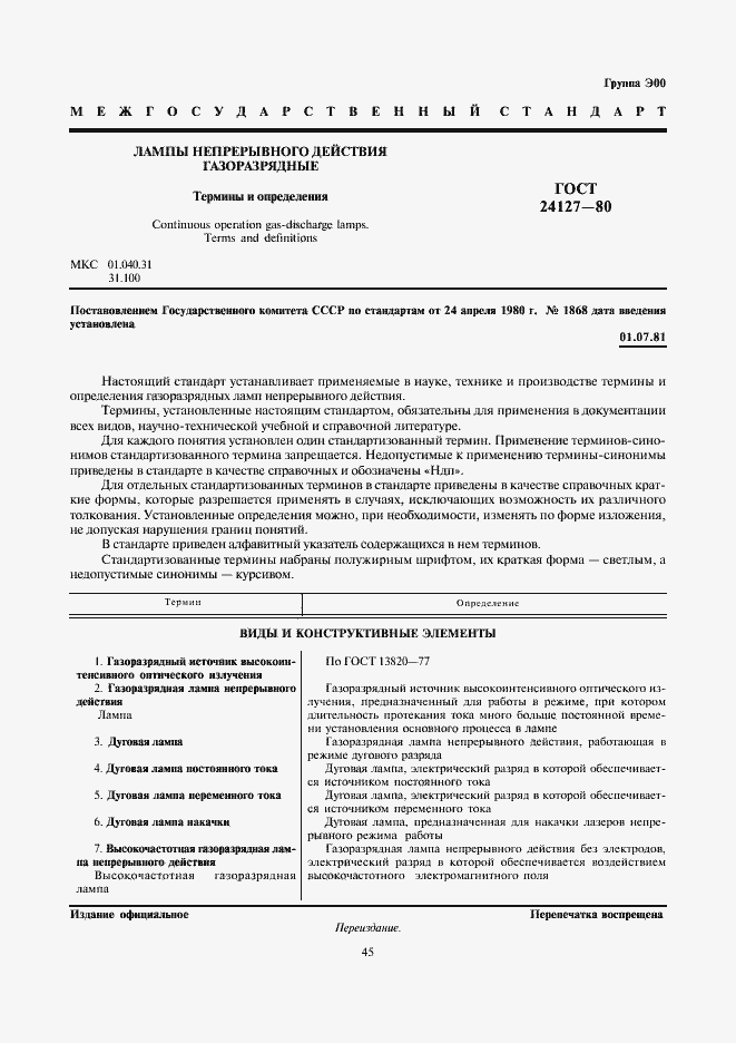 Страница 1 ГОСТ 24127-80