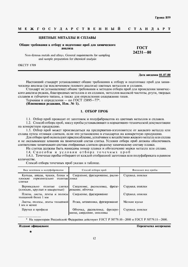 Страница 1 ГОСТ 24231-80