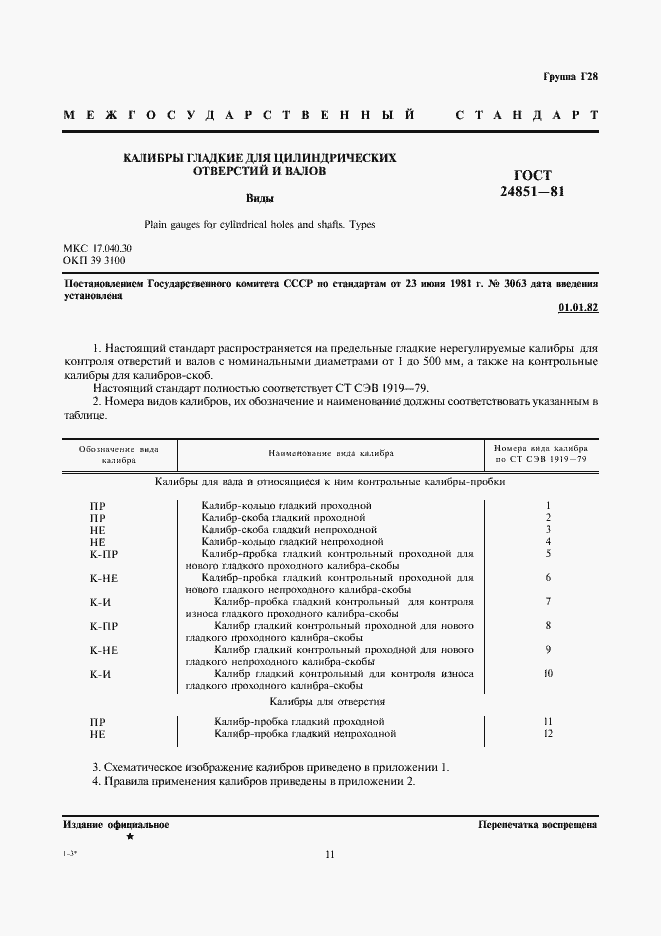 Страница 1 ГОСТ 24851-81