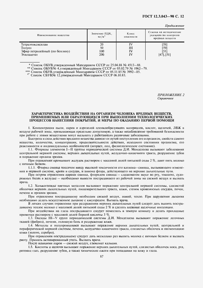 Страница 12 ГОСТ 12.3.043-90