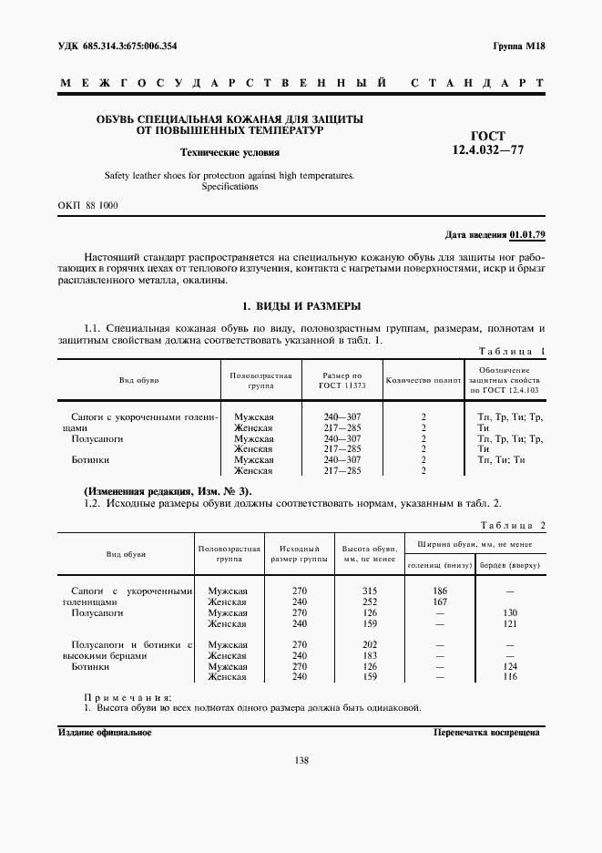 Страница 1 ГОСТ 12.4.032-77