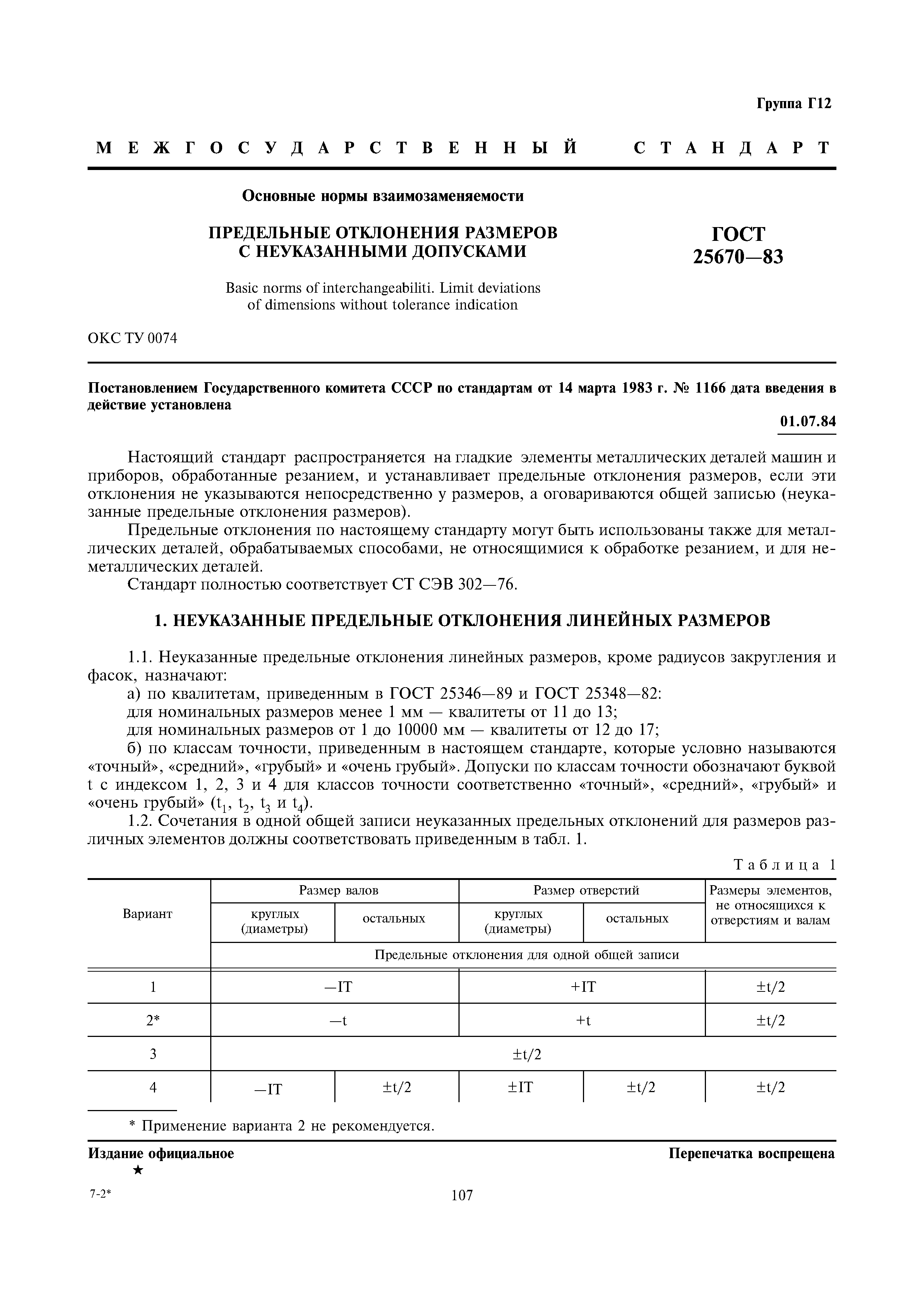 Страница 1 ГОСТ 25670-83