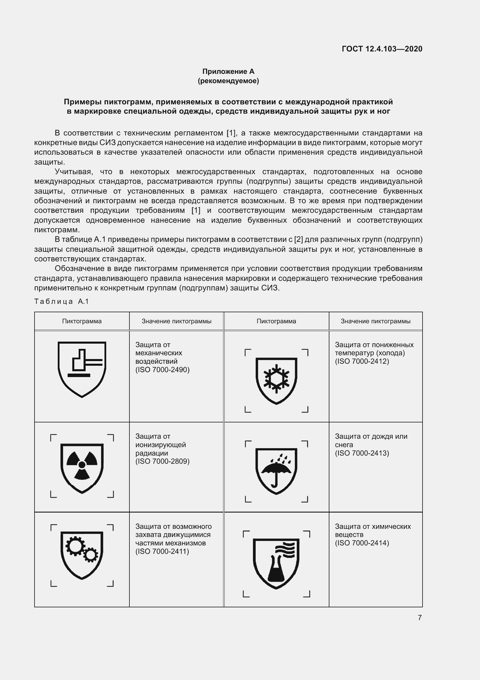 Страница 11 ГОСТ 12.4.103-2020