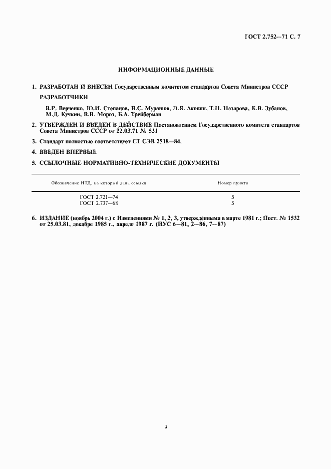Страница 9 ГОСТ 2.752-71