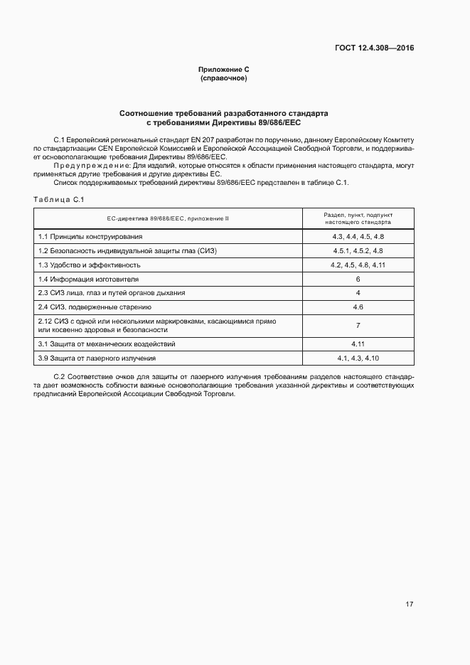 Страница 21 ГОСТ 12.4.308-2016
