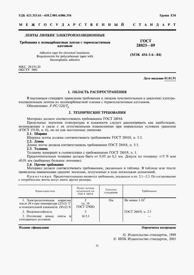 Страница 1 ГОСТ 28025-89