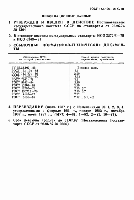 Страница 22 ГОСТ 13.1.106-76