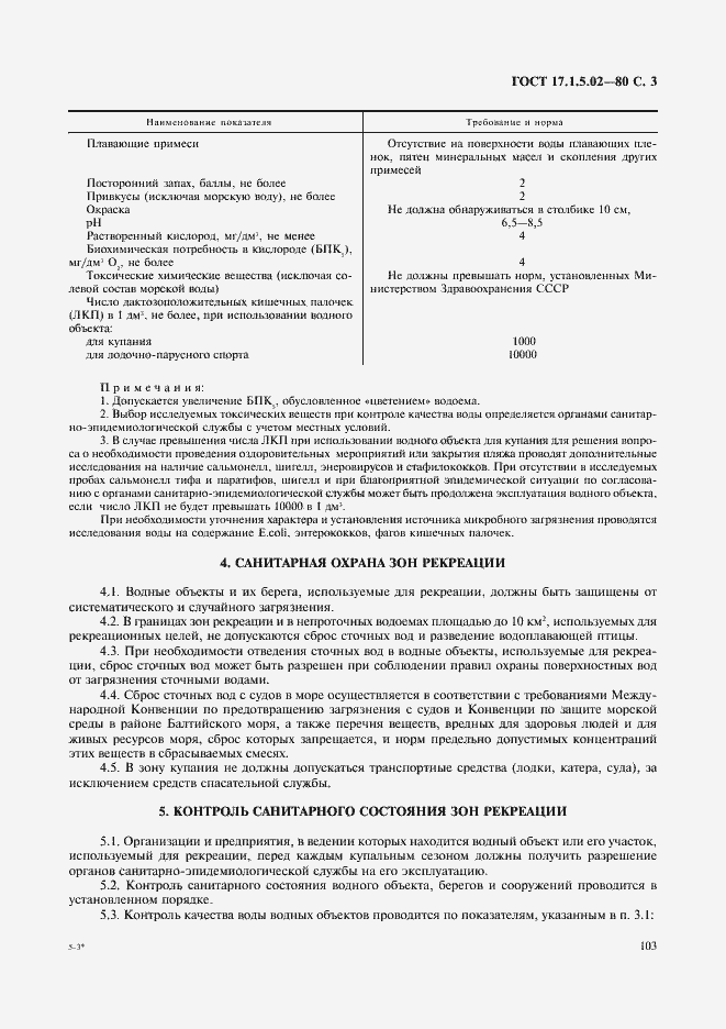 Страница 3 ГОСТ 17.1.5.02-80