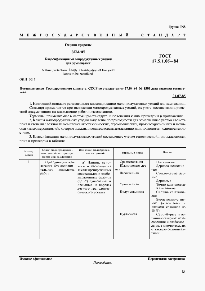 Страница 1 ГОСТ 17.5.1.06-84