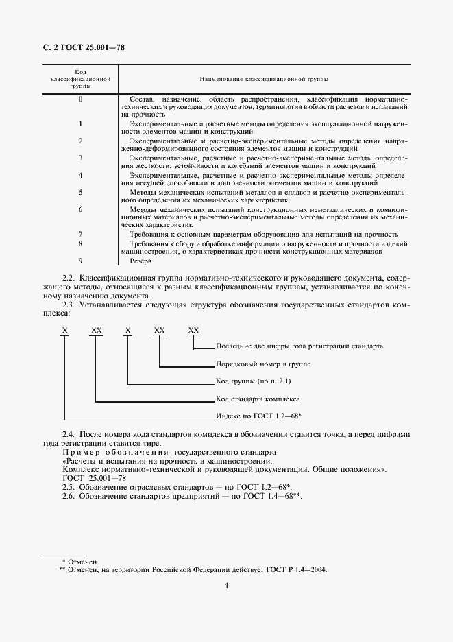 Страница 4 ГОСТ 25.001-78