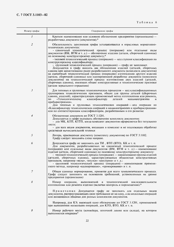 Страница 7 ГОСТ 3.1103-82