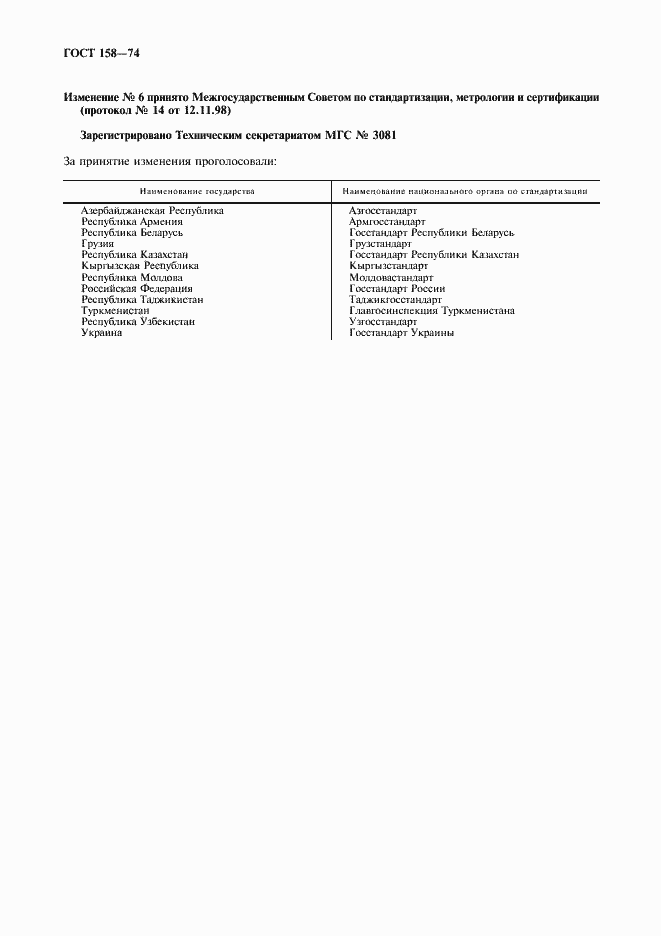 Страница 2 ГОСТ 158-74