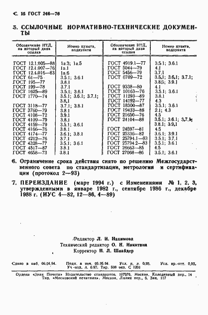 Страница 16 ГОСТ 246-76