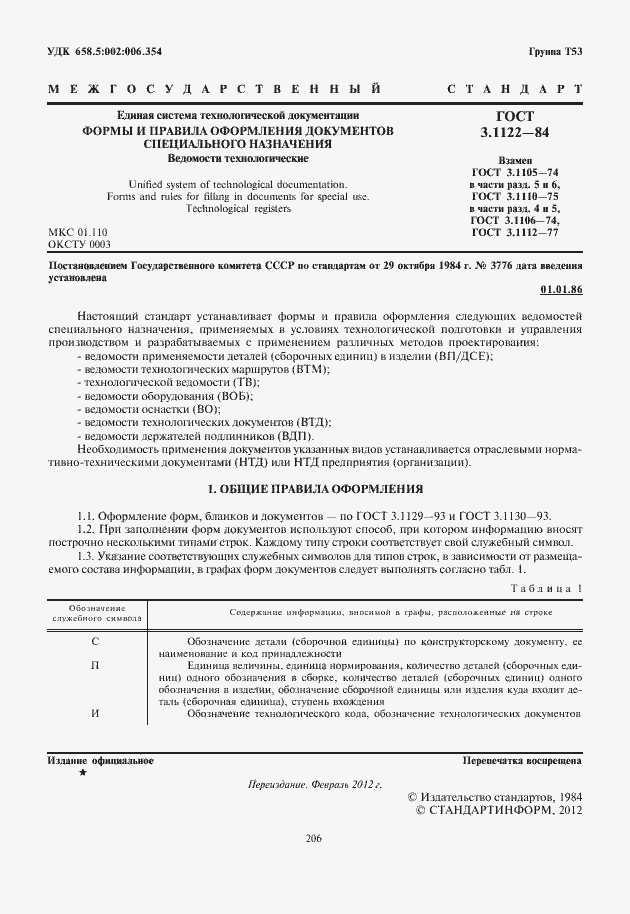 Страница 2 ГОСТ 3.1122-84