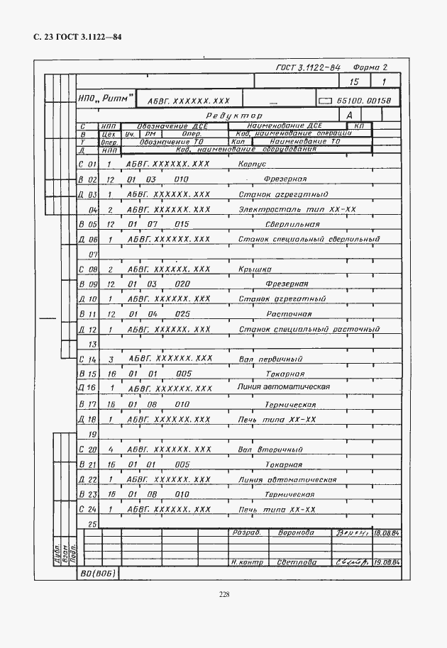 Страница 24 ГОСТ 3.1122-84
