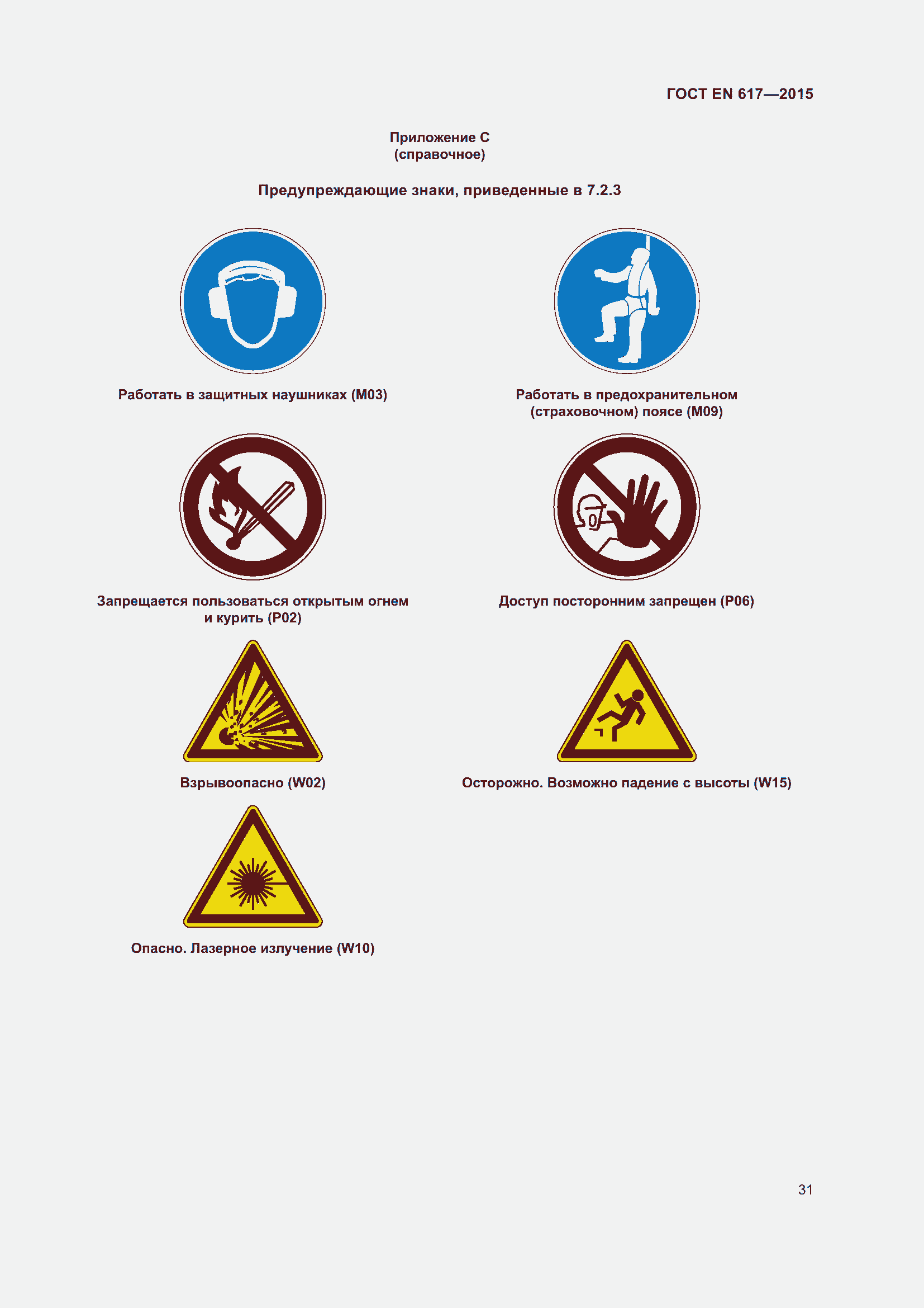 Страница 37 ГОСТ EN 617-2015