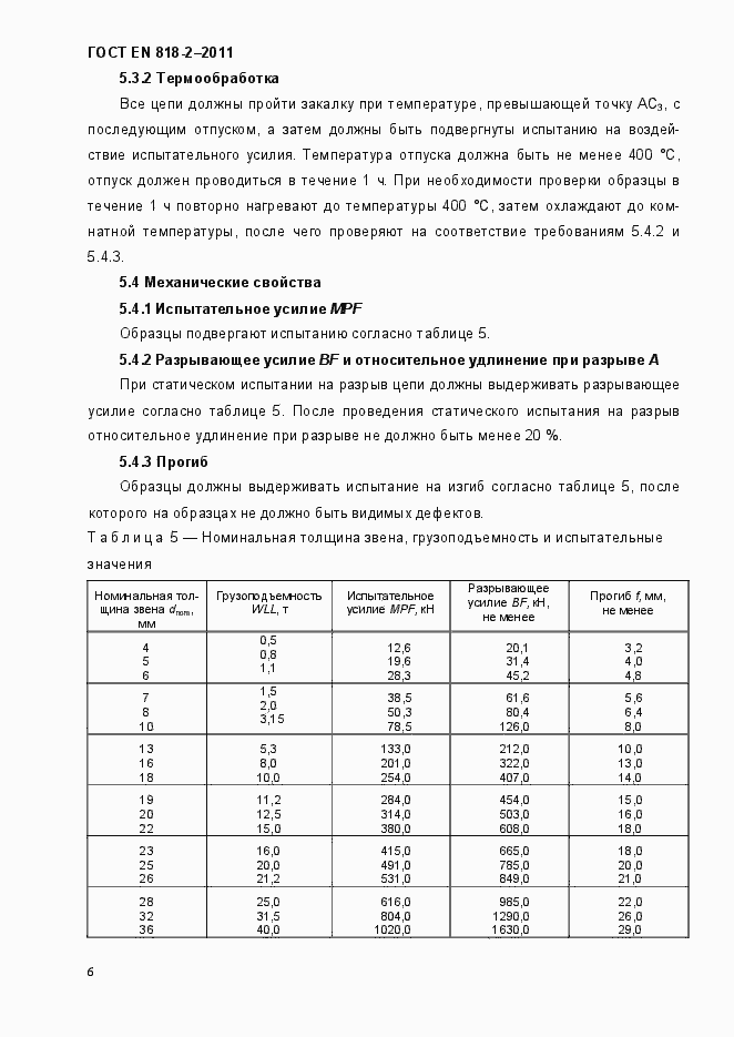 Страница 10 ГОСТ EN 818-2-2011