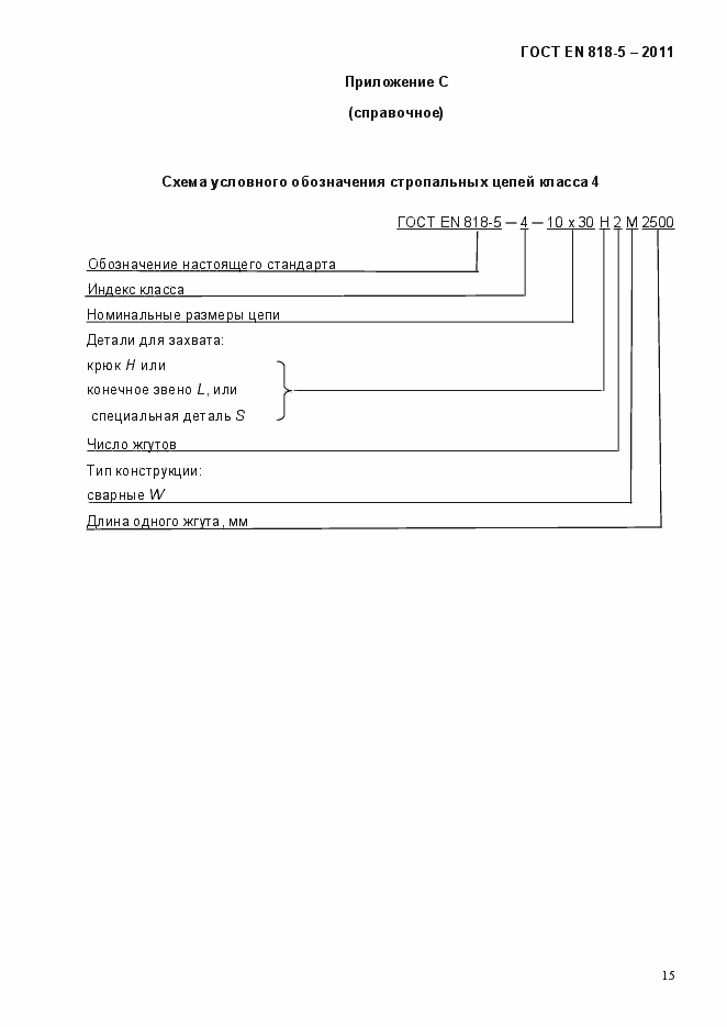 Страница 19 ГОСТ EN 818-5-2011