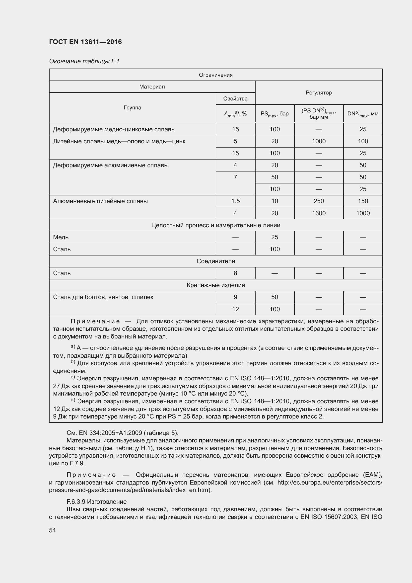 Страница 60 ГОСТ EN 13611-2016