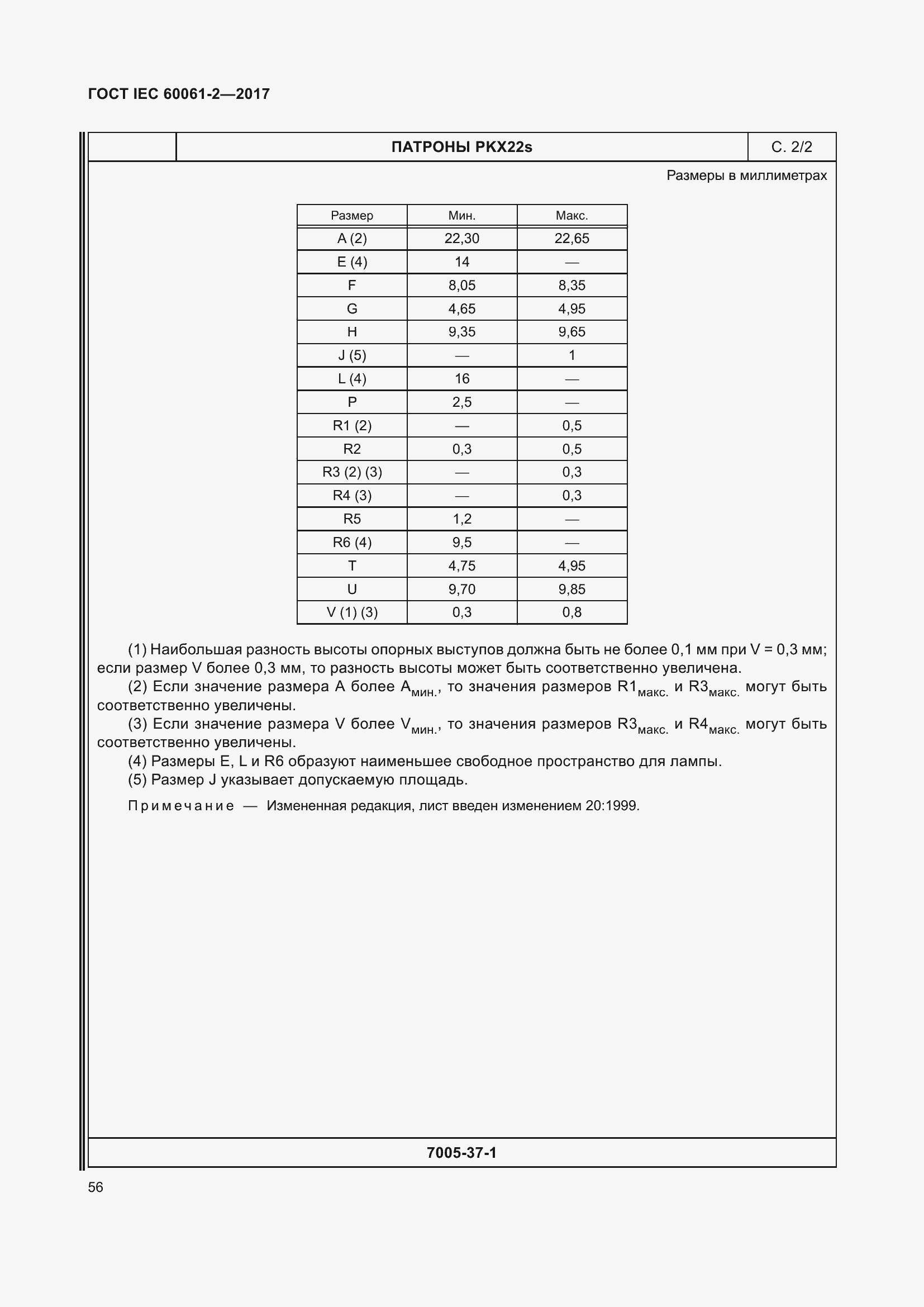 Страница 62 ГОСТ IEC 60061-2-2017