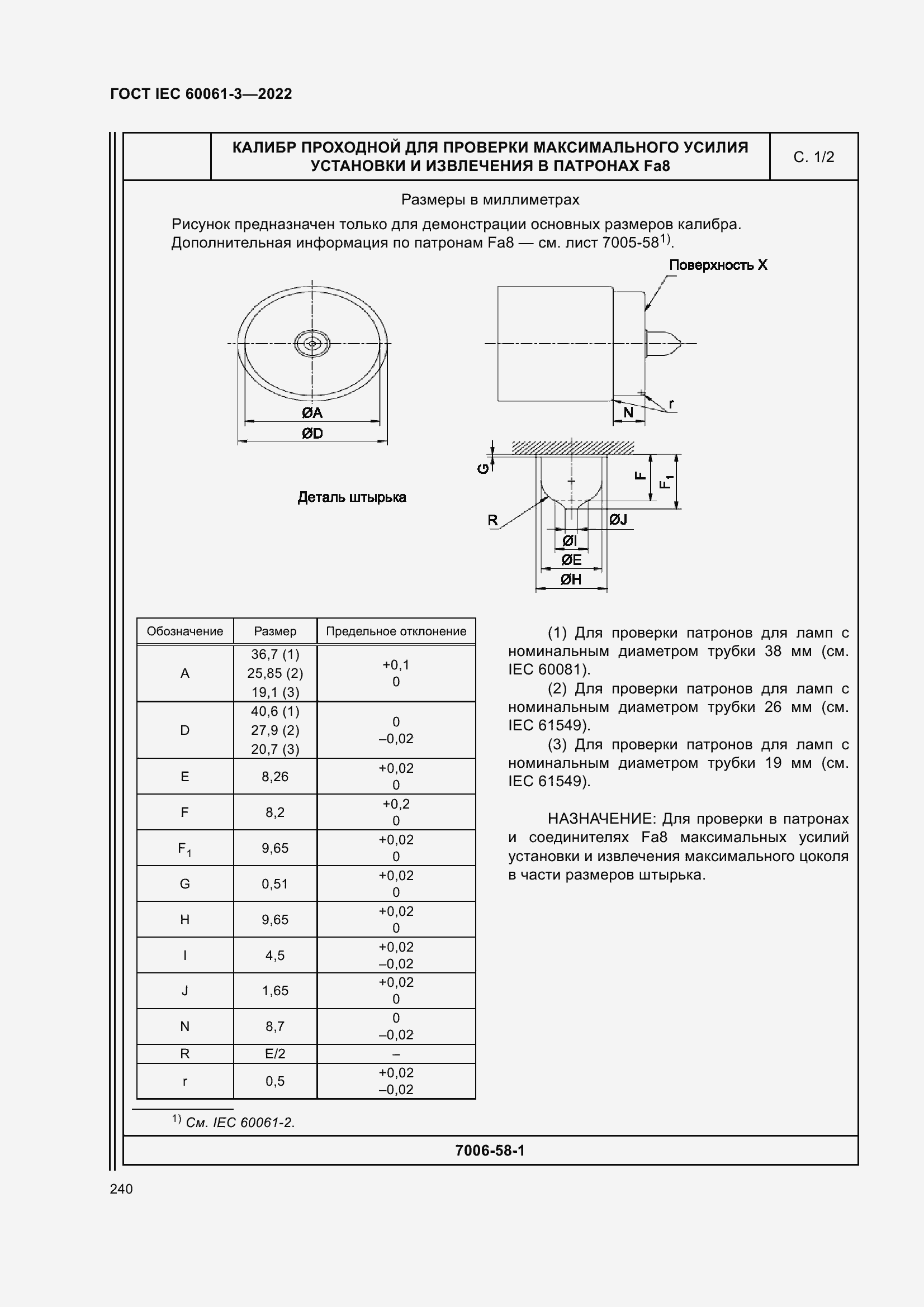 Страница 260 ГОСТ IEC 60061-3-2022