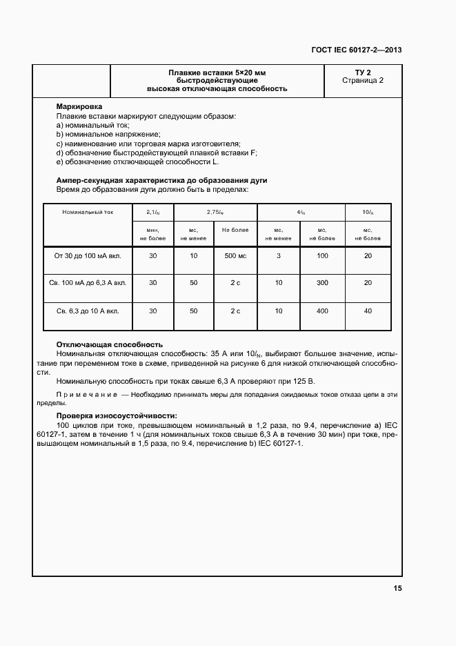 Страница 20 ГОСТ IEC 60127-2-2013