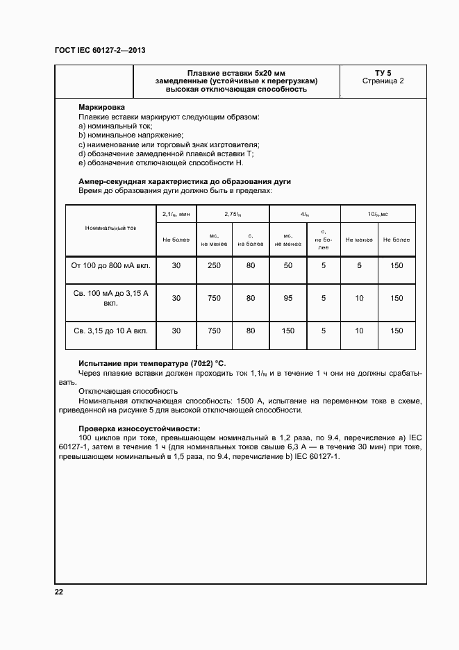 Страница 27 ГОСТ IEC 60127-2-2013